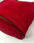 Dooney & Bourke Red Suede Vintage Bucket Bag