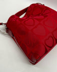 Brighton Red Heart Print Fabric Shoulder Bag
