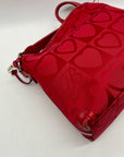 Brighton Red Heart Print Fabric Shoulder Bag