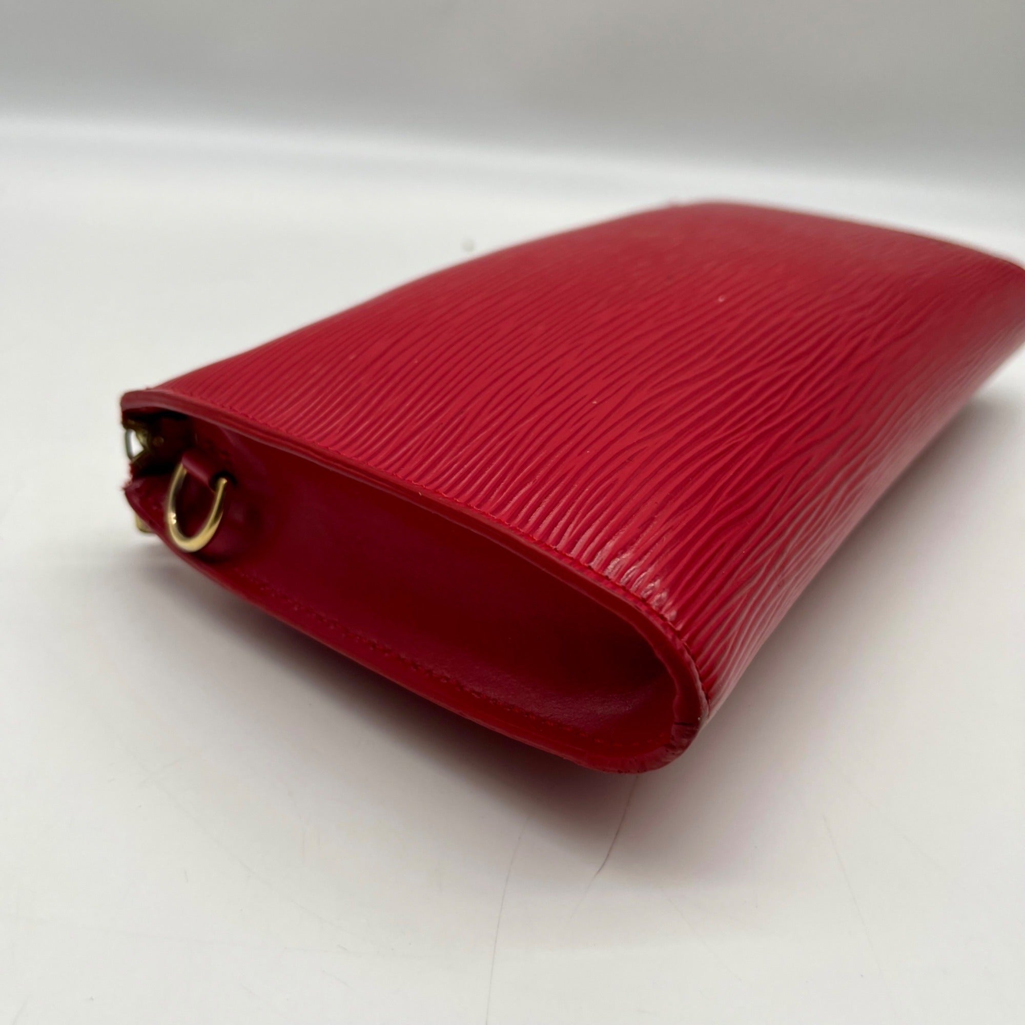 Louis Vuitton Red Leather Epi Pochette Accessorie