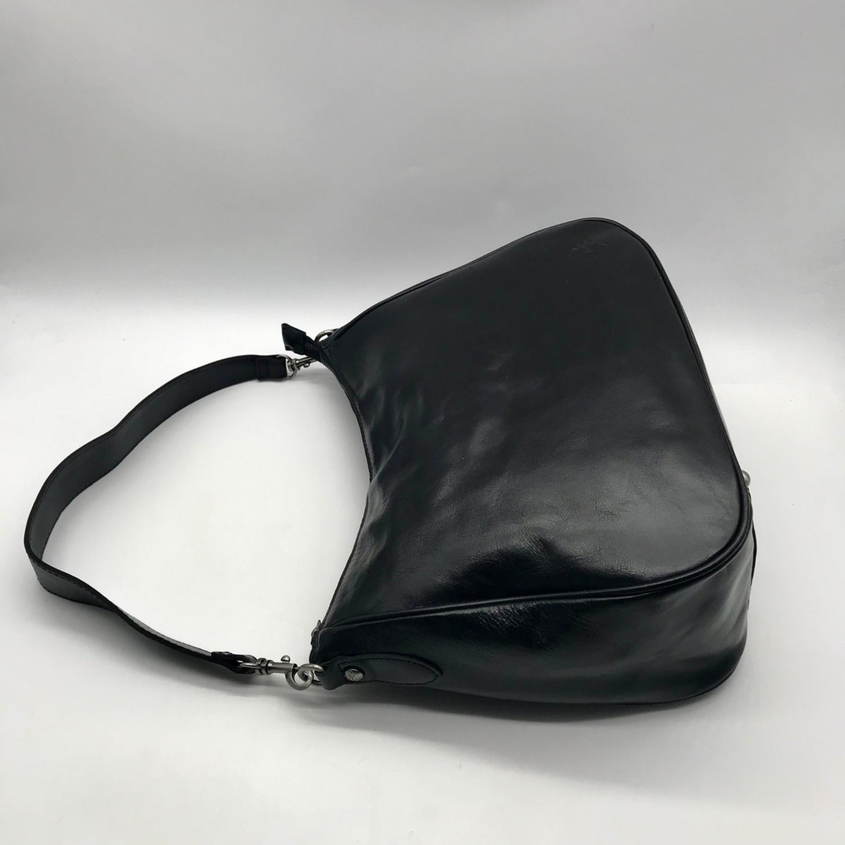 Patricia Nash Black Leather Shoulder/Hobo Bag