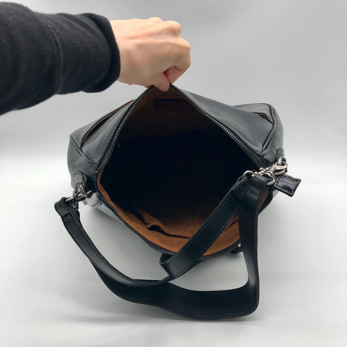 Patricia Nash Black Leather Shoulder/Hobo Bag