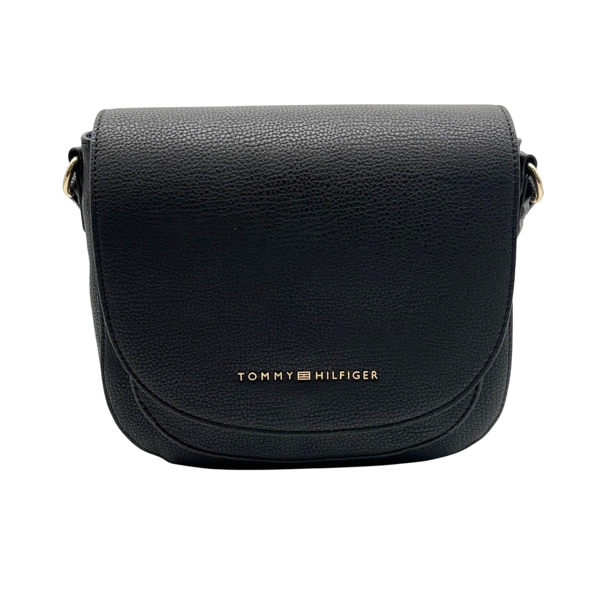 Tommy Hilfiger Black Saddle Crossbody Bag 