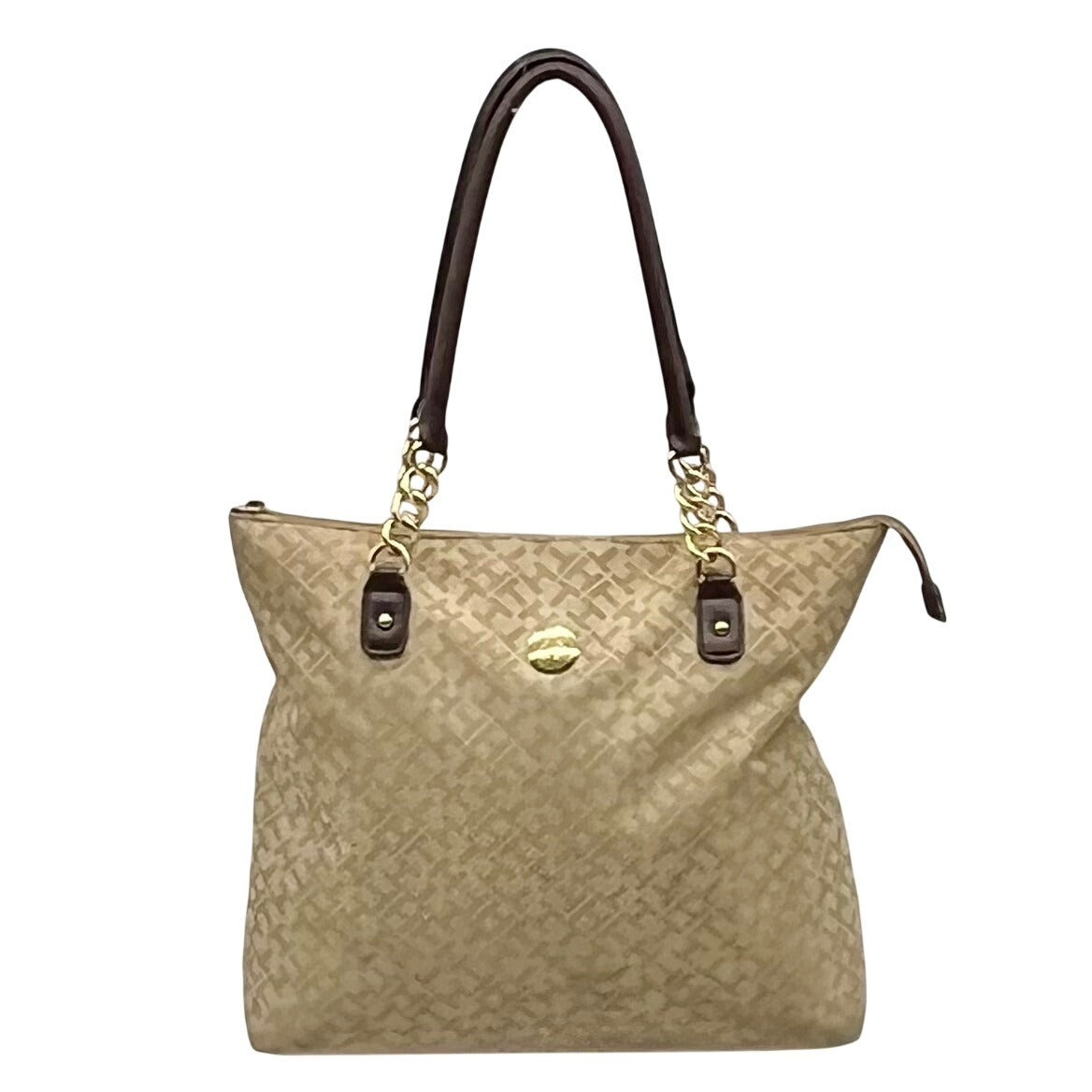 Tommy Hilfiger Tan Monogram Tote Bag
