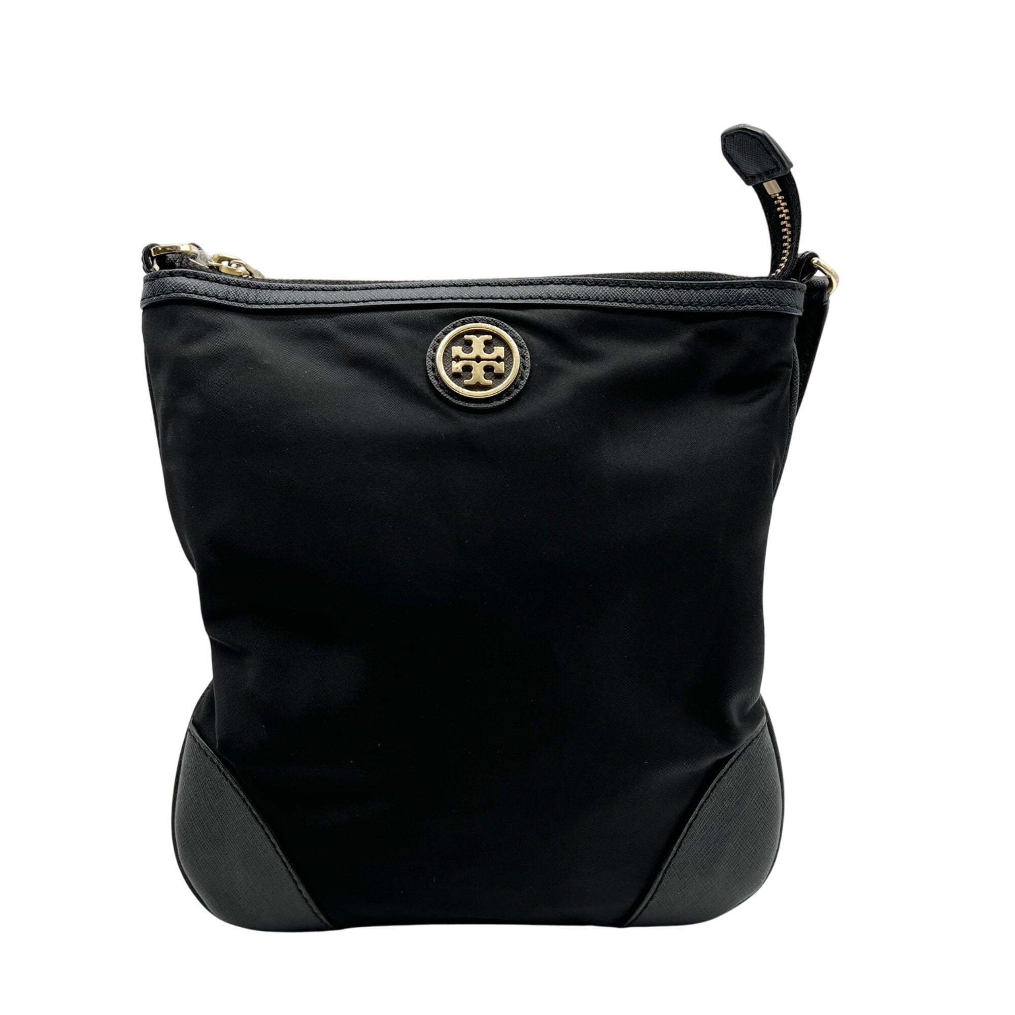 Tory Burch Black Nylon & Leather Dena Swing Pack Crossbody Bag