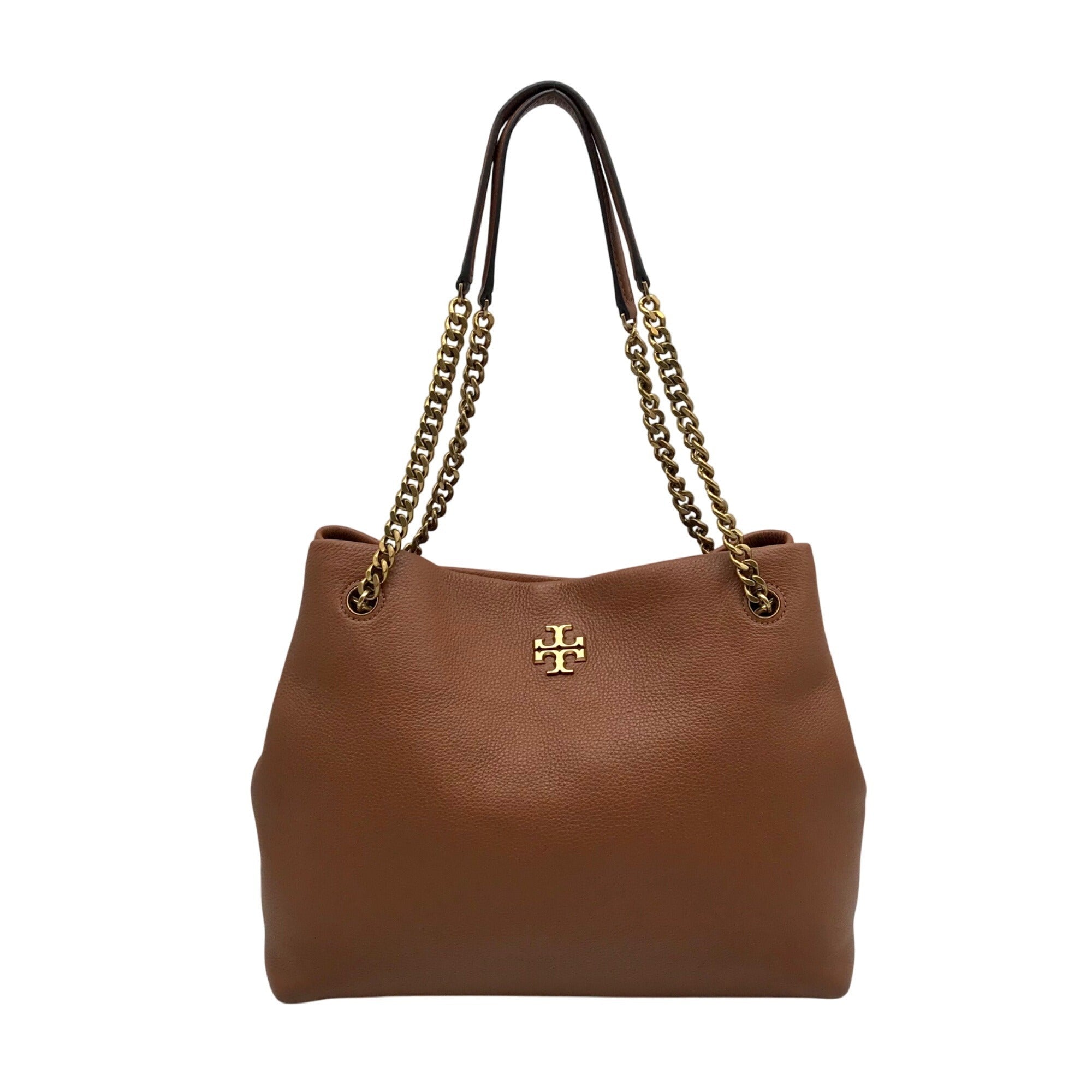 Tory Burch Brown Pebbled Leather Kira Tote Bag