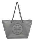 Tory Burch Light Gray Nylon Ella Chain Tote Bag 