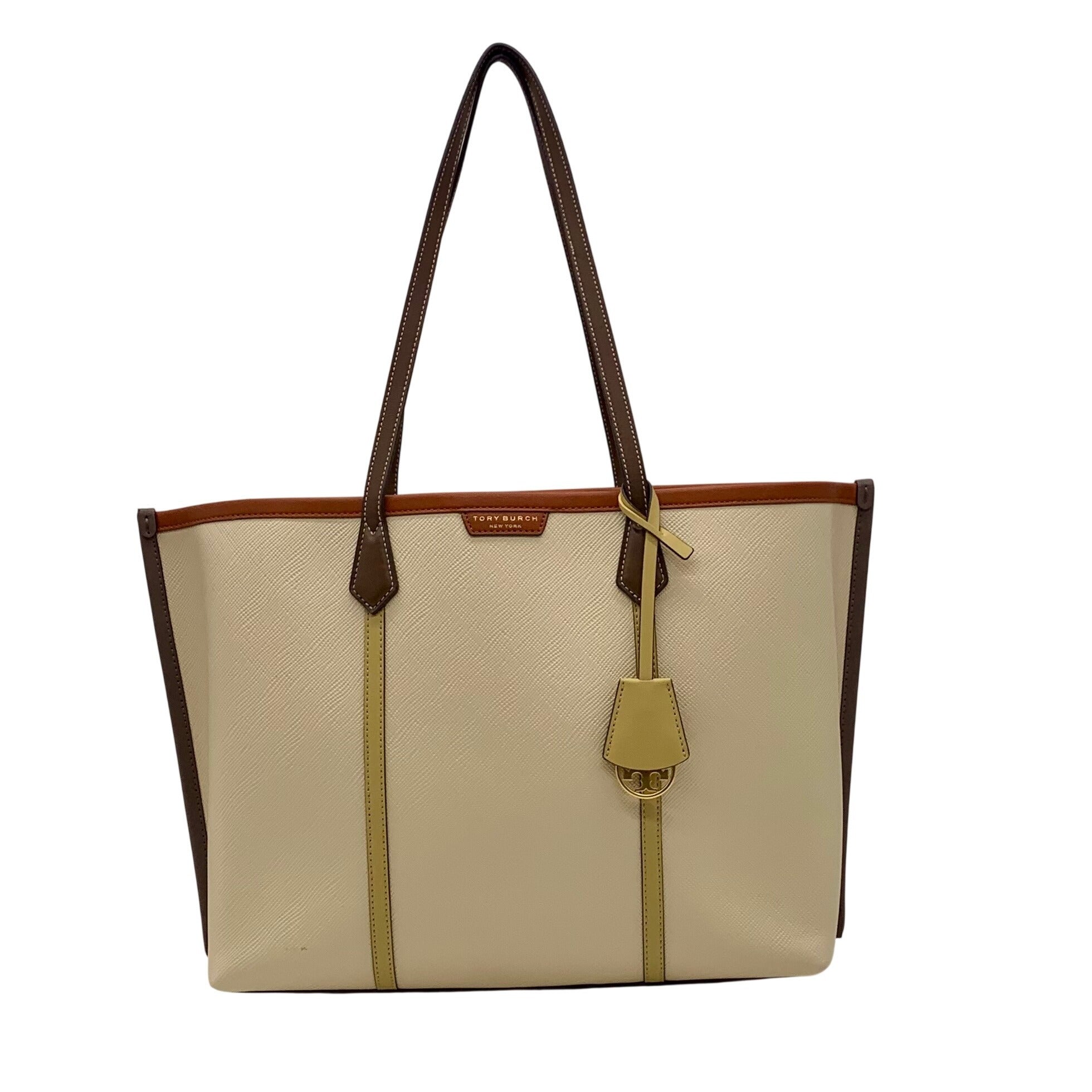 Tory Burch Tan Leather Perry Triple-Compartment Tote