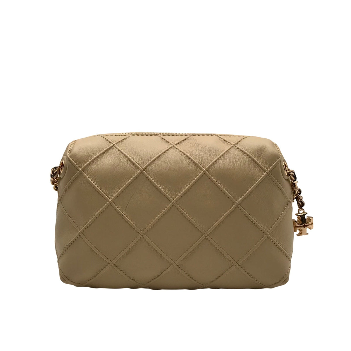 Tory Burch Tan Quilted Leather Crossbody Bag