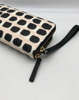 Kate Spade Light Pink And Black Leather Grove Street Wristlet