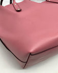 Coach Pink Glittery Polished Pebbled Leather Market Tote Bag And Wallet 12077