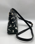Kate Spade Black/White Leather Millie Grove Street Splodge Dot Crossbody