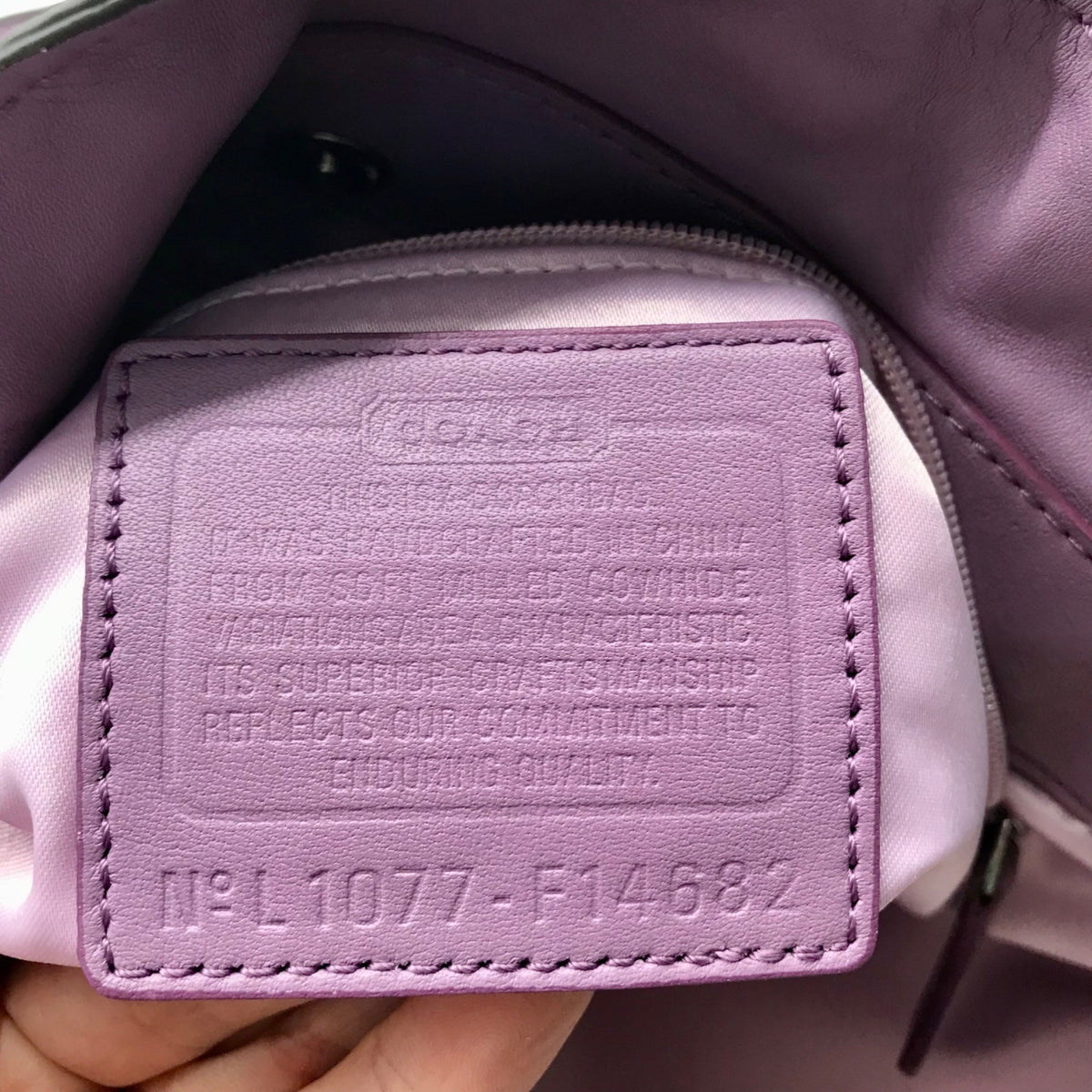 Coach Soft Lavender Pebbled Leather Penelope Shoulder Bag F14682