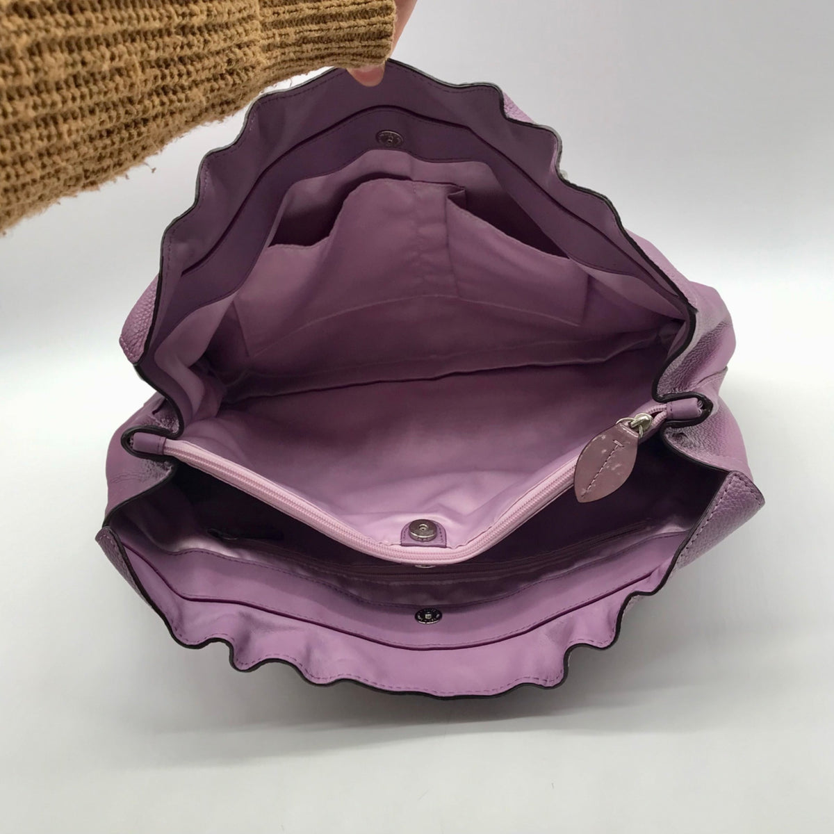 Coach Soft Lavender Pebbled Leather Penelope Shoulder Bag F14682