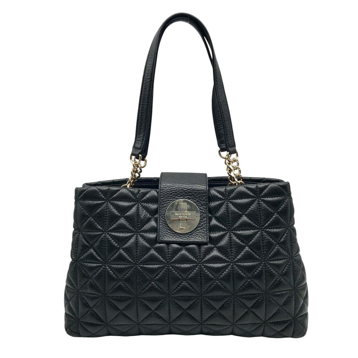 Kate Spade Black Quilted Leather Elena Whitaker Place Shoulder Bag