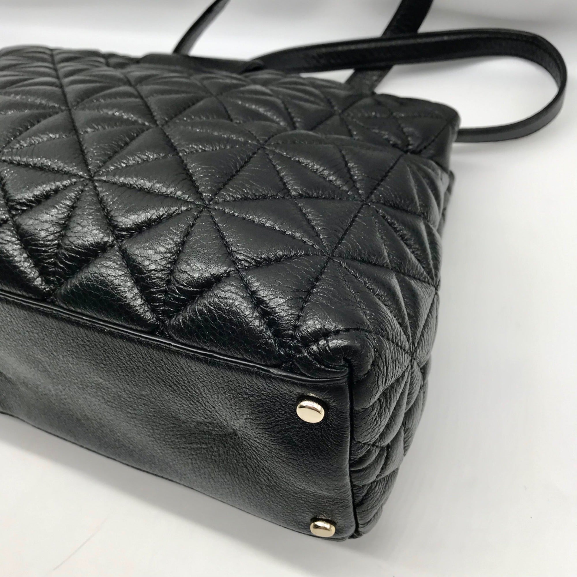 Kate Spade Black Quilted Leather Elena Whitaker Place Shoulder Bag