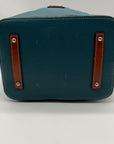 Dooney & Bourke Teal Pebbled Grain Leather Kendall Drawstring Bag