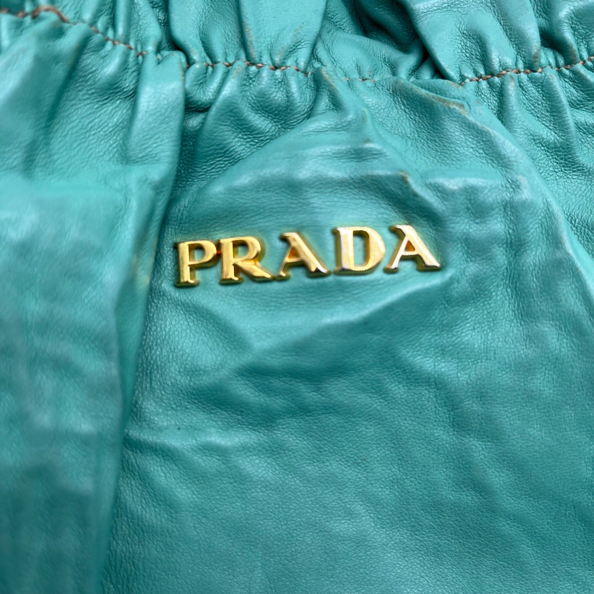 Prada Green Nylon Shoulder Bag