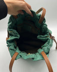 Prada Green Nylon Shoulder Bag