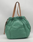 Prada Green Nylon Shoulder Bag
