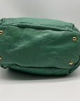 Prada Green Nylon Shoulder Bag