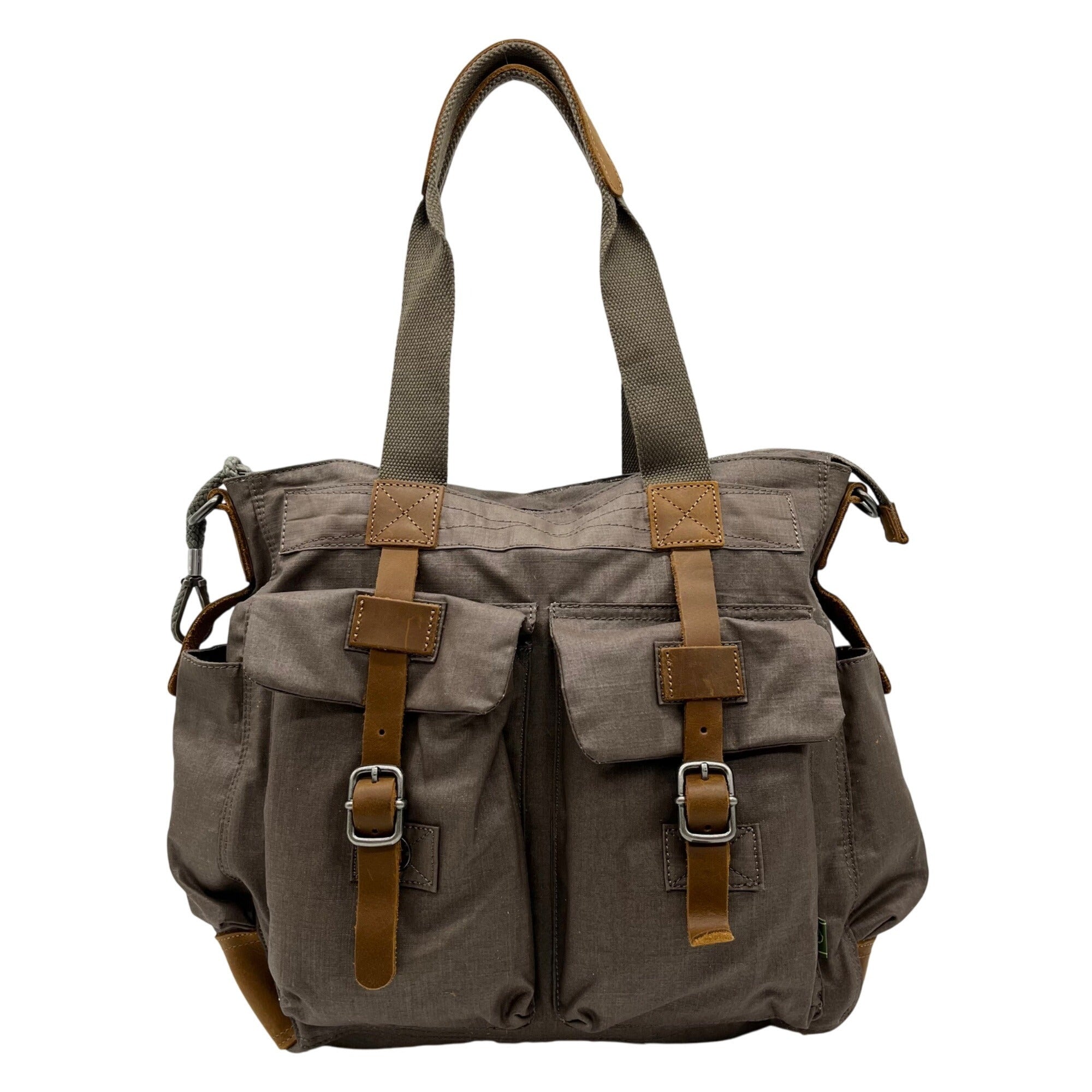 Tsd Brand Brown Urban Light Fabric Tote Bag