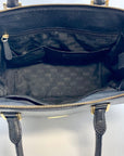 Michael Kors Black Pebbled Leather Hudson Satchel