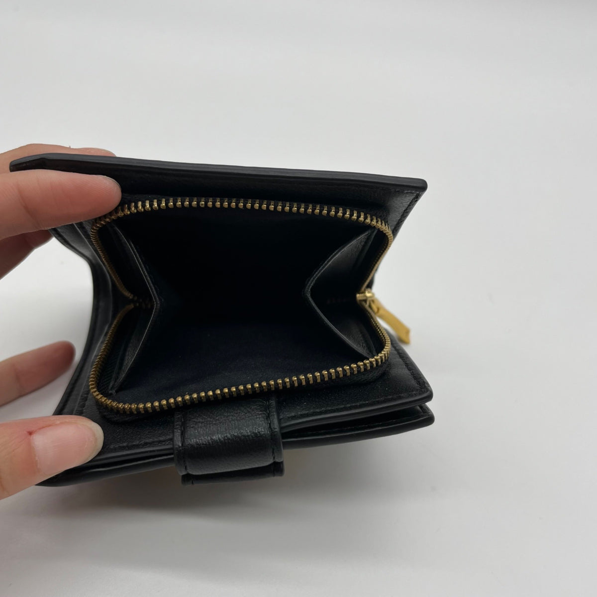 Donna Karan Black Leather Small Wallet