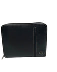 Tumi Black Leather Zip Around Wallet