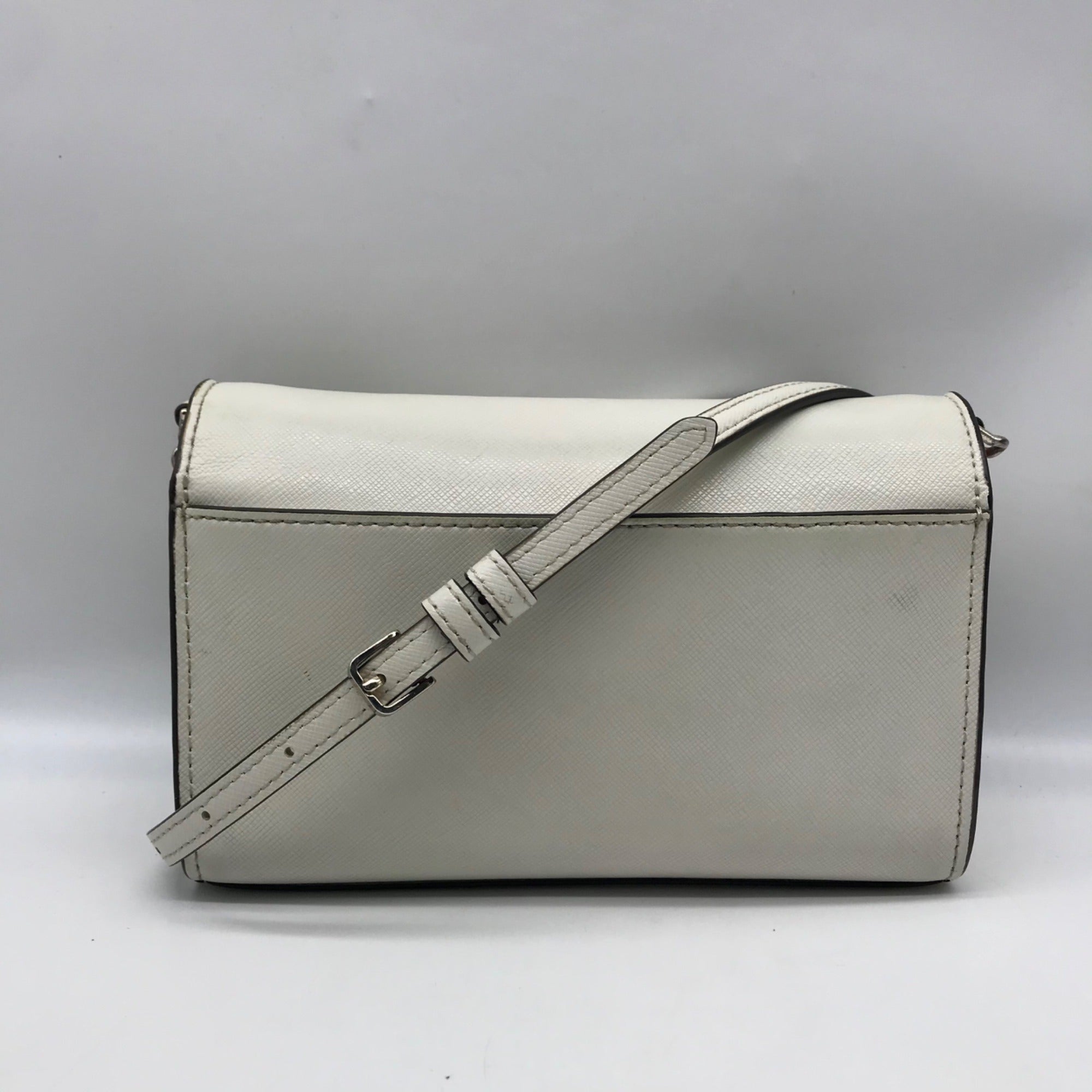 Kate Spade Ivory Leather Staci Flap Crossbody Bag
