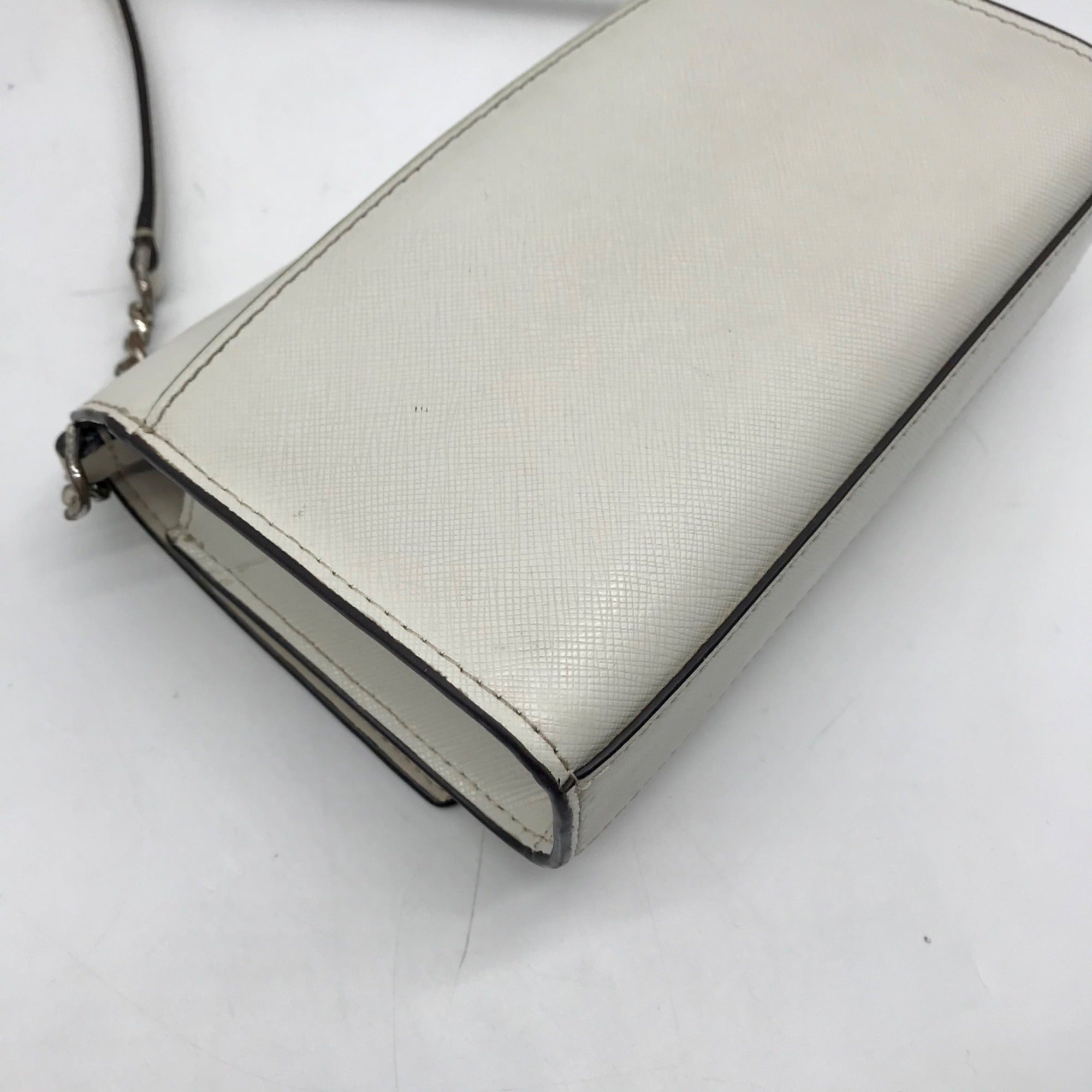 Kate Spade Ivory Leather Staci Flap Crossbody Bag
