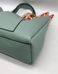 Steve Madden Mint Green Pebbled Satchel With Scarf