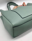 Steve Madden Mint Green Pebbled Satchel With Scarf