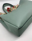 Steve Madden Mint Green Pebbled Satchel With Scarf