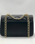 Valentino Orlandi Black Quilted Diamond Crossbody Bag