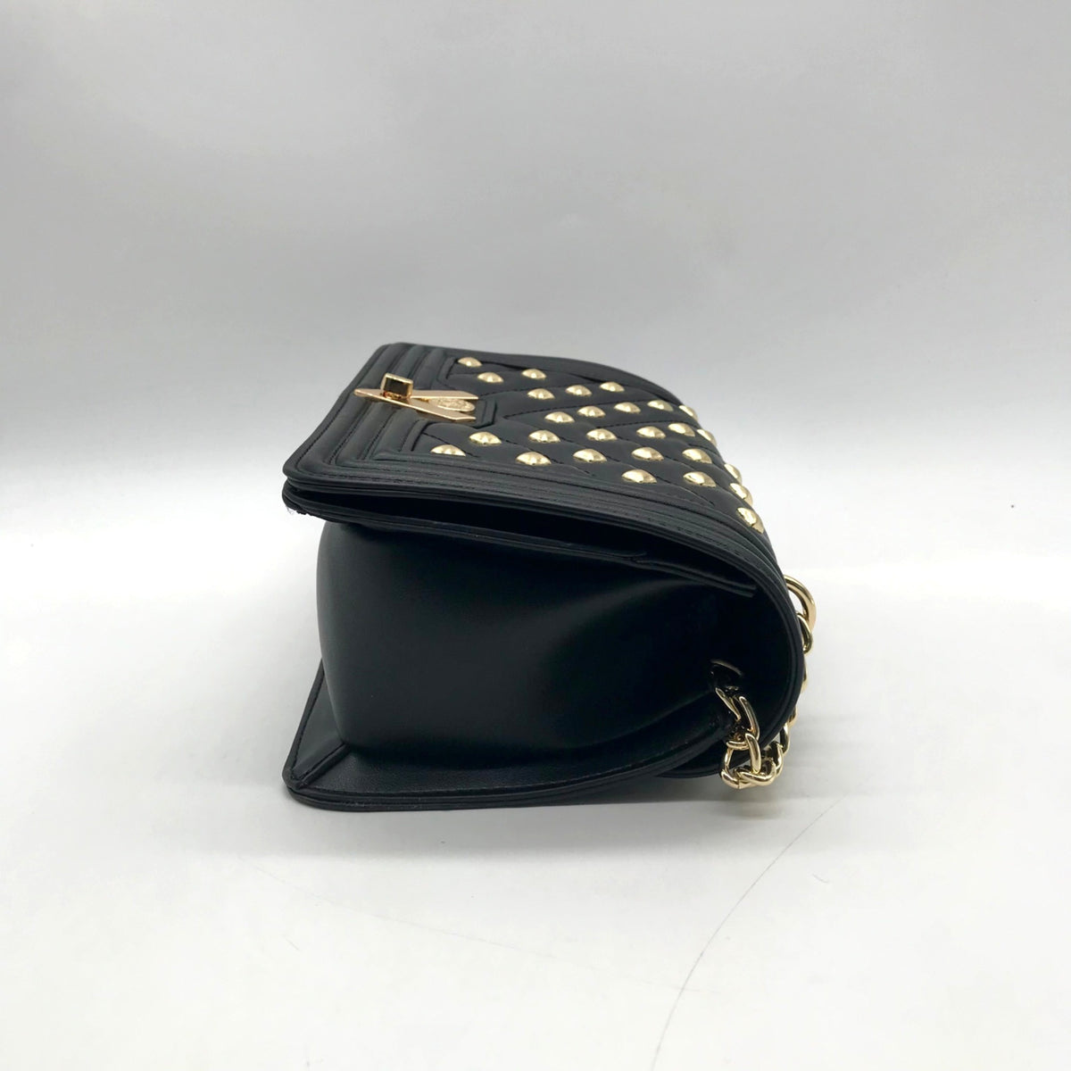 Valentino Orlandi Black Quilted Diamond Crossbody Bag