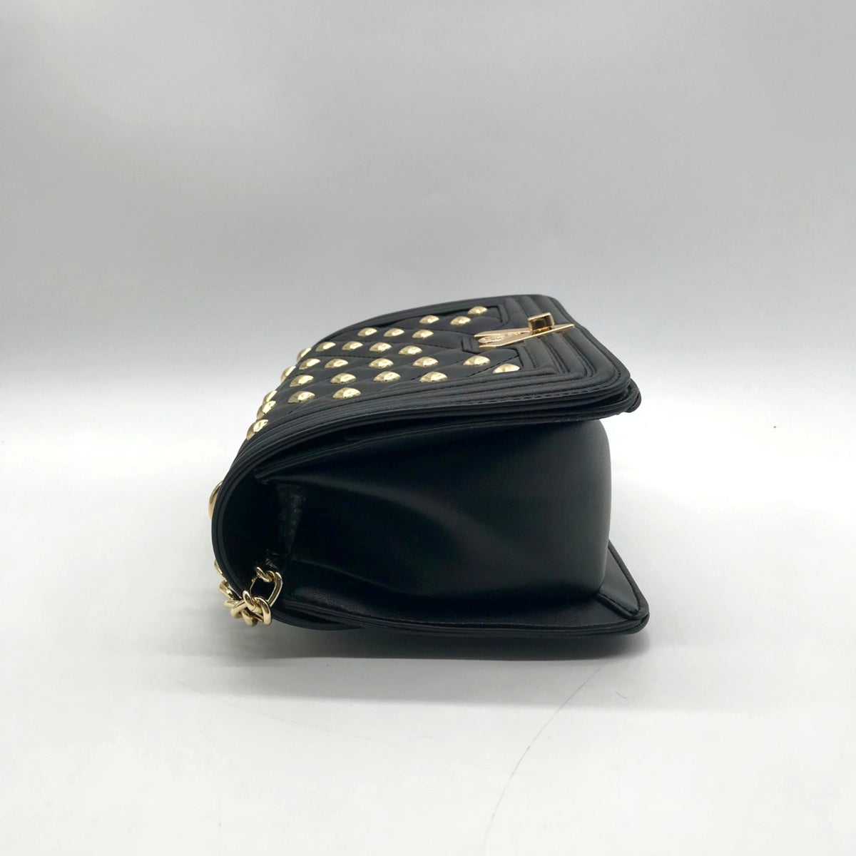 Valentino Orlandi Black Quilted Diamond Crossbody Bag