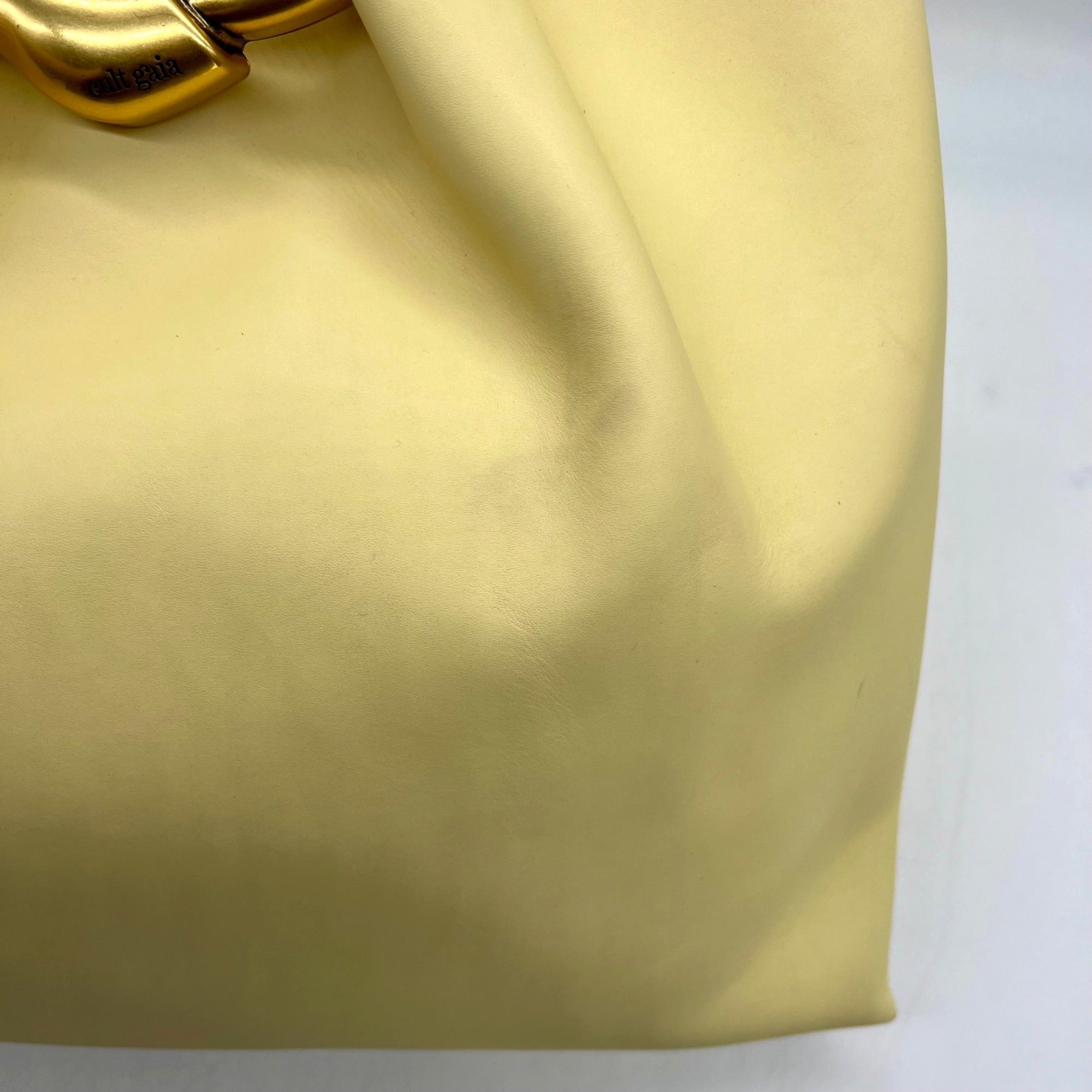 Cult Gaia Yellow Leather Asa Tote
