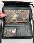 Bellerose Black & Brown Faux Leather Wallet Crossbody
