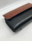 Bellerose Black & Brown Faux Leather Wallet Crossbody