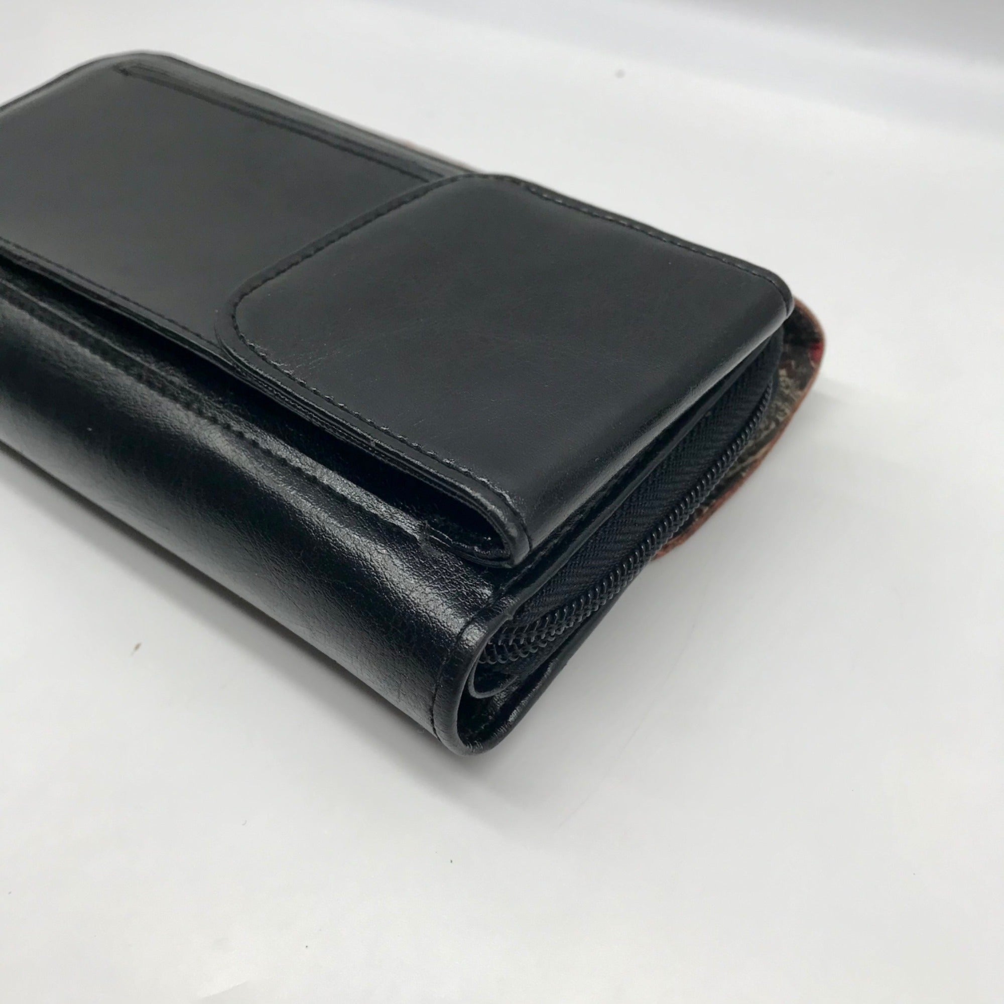 Bellerose Black &amp; Brown Faux Leather Wallet Crossbody