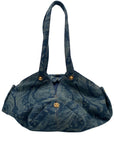 Versace Blue Denim Protea Tote Bag
