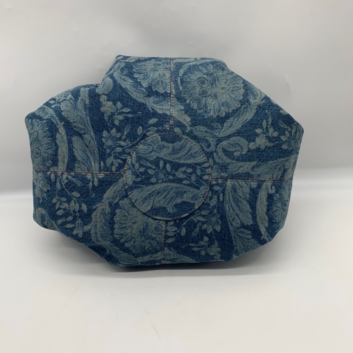 Versace Blue Denim Protea Tote Bag