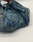 Versace Blue Denim Protea Tote Bag