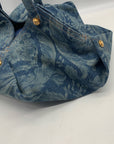 Versace Blue Denim Protea Tote Bag