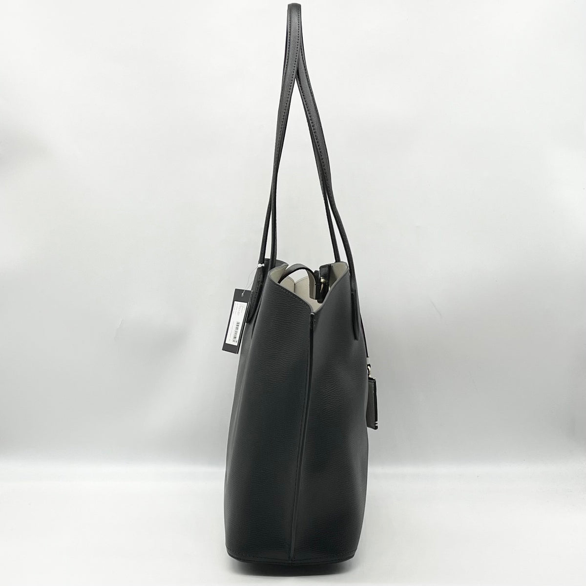 Kate Spade Black Crossgrain Leather Suite Work Tote Bag