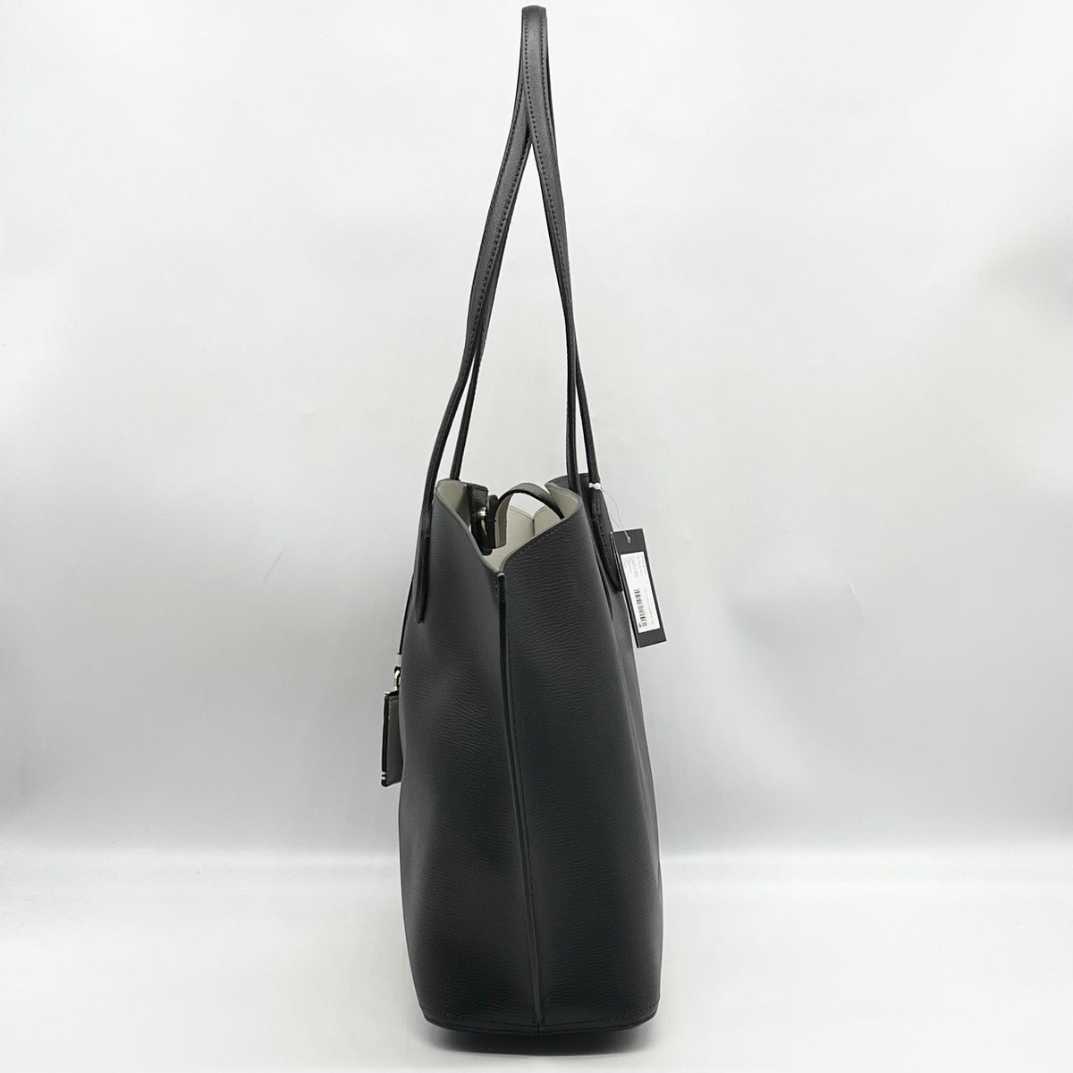 Kate Spade Black Crossgrain Leather Suite Work Tote Bag