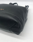 Michael Kors Black Pebbled Leather Jet Set Chain Medium Shoulder Tote