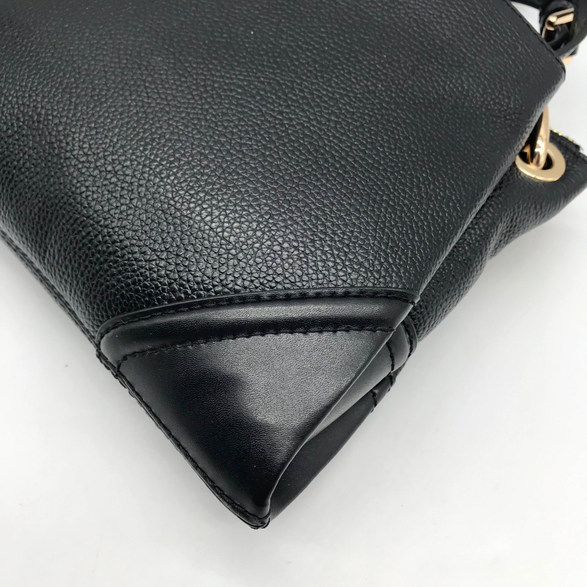 Michael Kors Black Leather Nicole Triple Compartment Crossbody Bag