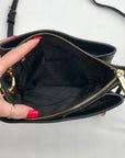 Michael Kors Black Leather Nicole Triple Compartment Crossbody Bag